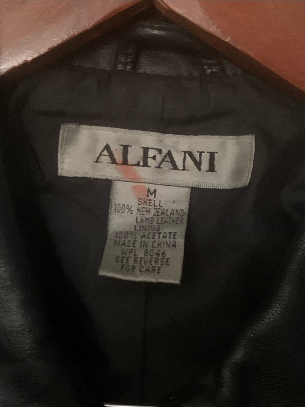 Alfani Black Leather Zip-Front Women's Jacket - Picture 3 of 6